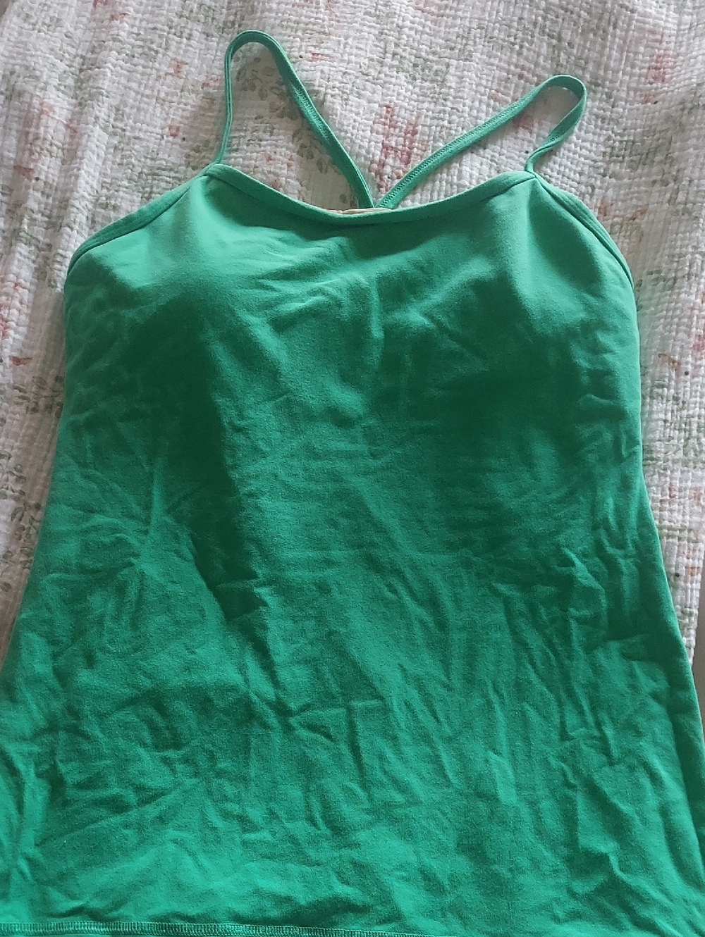 Lululemon Green Spaghetti Strap Tank Top